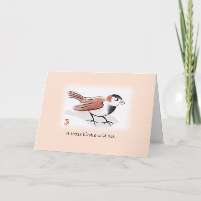 Little Birdie Félicitations pour la carte de gross (Devant)