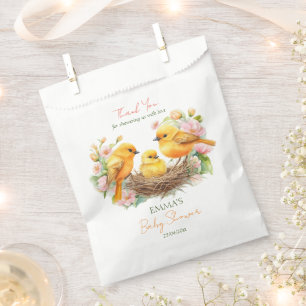 Little birdie hatching soon spring baby shower favour bag