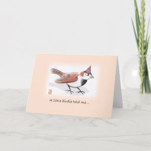 Little Birdie Three-Year-Old Birthday Card