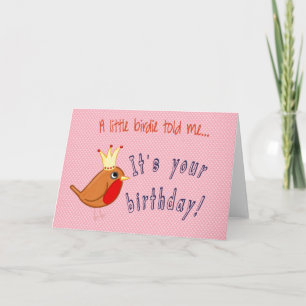 Little Birdie Told Me Greeting Card