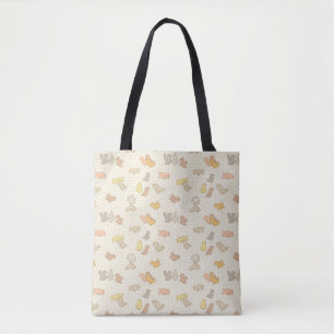 Little Birdies and feathers on beige - pattern.  Tote Bag