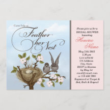 Little Birds Feather Her Nest Shower Invitation