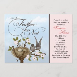 Little Birds Feather Her Nest Shower Invitation