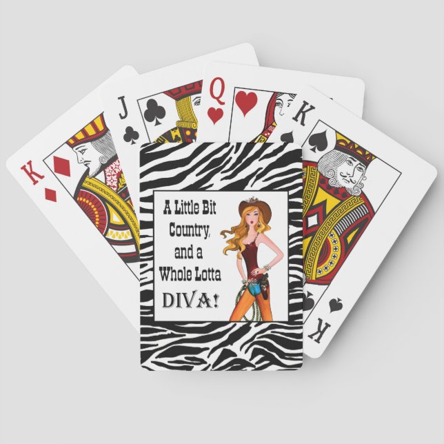 Little Bit Country and a Whole Lotta DIVA! Playing Cards (Back)