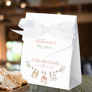 Little Bit Of Country Winter Boho Baby Girl Shower Favor Box