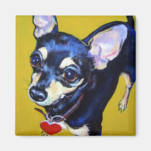 Little Bitty Chihuahua - Black and Tan Chihuahua Magnet