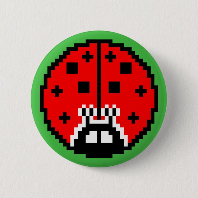 Little Bitty Ladybug 2 Inch Round Button (Front)