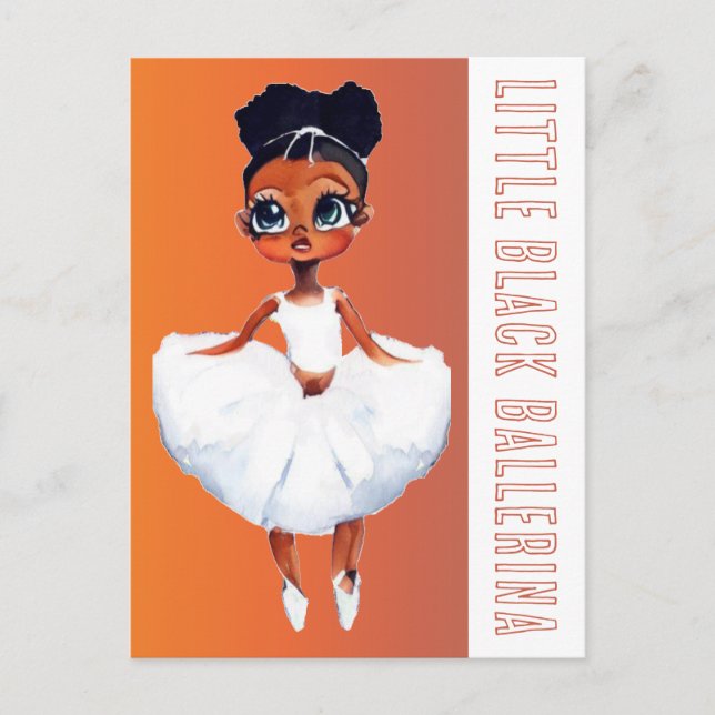 Little Black Ballerina Postcard (Front)
