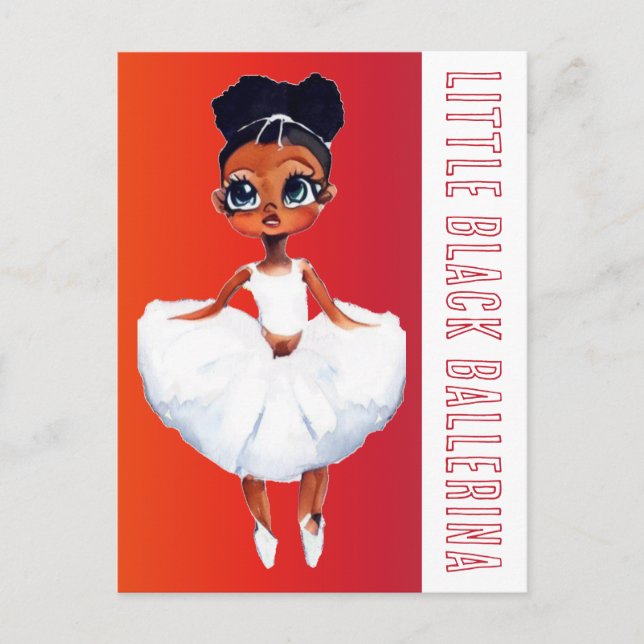 Little Black Ballerina Postcard (Front)