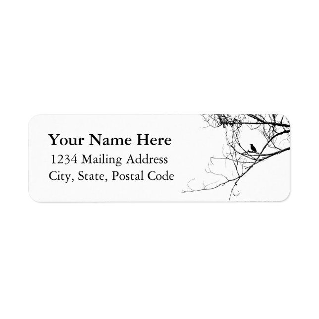 Little Black Bird Address Label (Front)