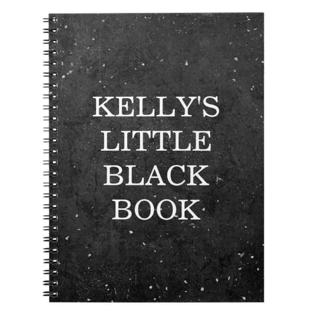 Little Black Book Chalkboard Style - Personalize (Front)