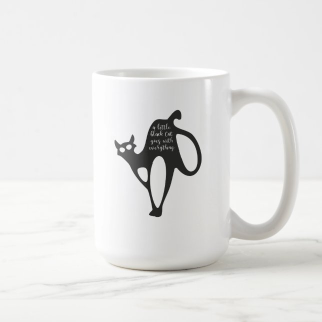 Little Black Cat Coffee Mug (Right)