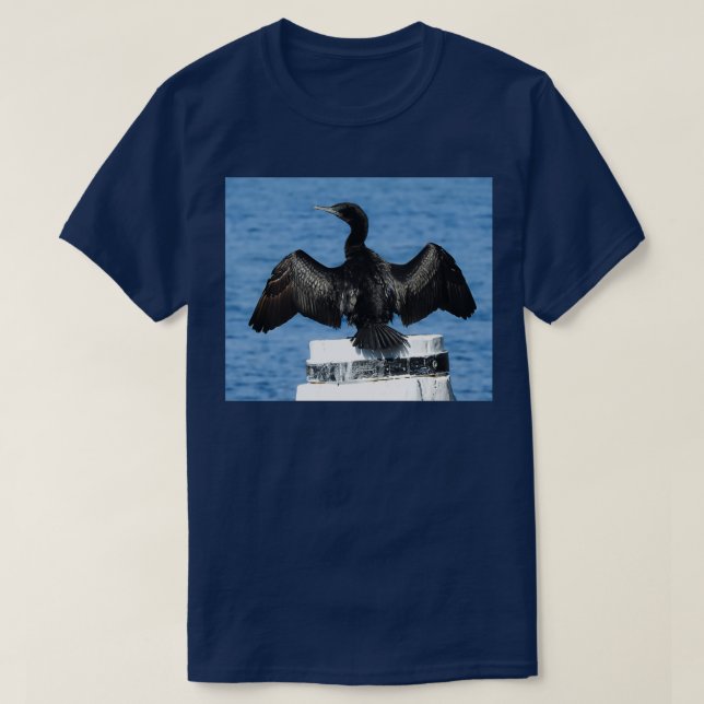 Little Black Cormorant T-Shirt (Design Front)