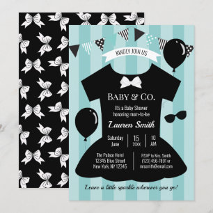 Little Black Dress Baby Shower Invitation