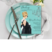 Little Black Dress Blue Glam Baby Shower 