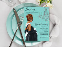 Little Black Dress Blue Glam Baby Shower 