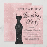 Little Black Dress Blush Pink Birthday Party