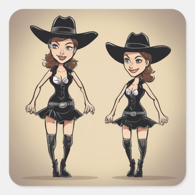 Little Black Dress Frontier Sticker (Front)