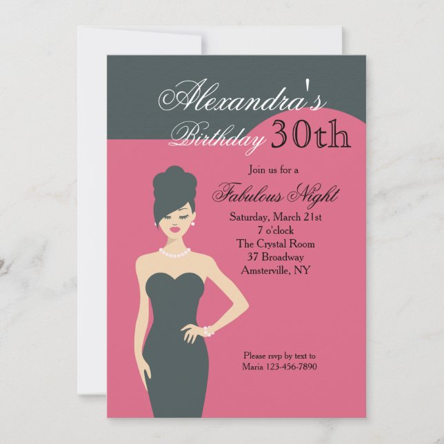 Little Black Dress Invitation (Front)