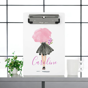 Little Black Dress Woman Stylish Fashion Mini Clipboard