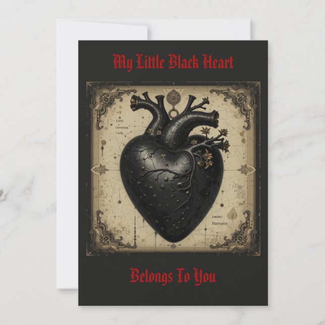 'Little Black Heart' - Carte postale (Devant)