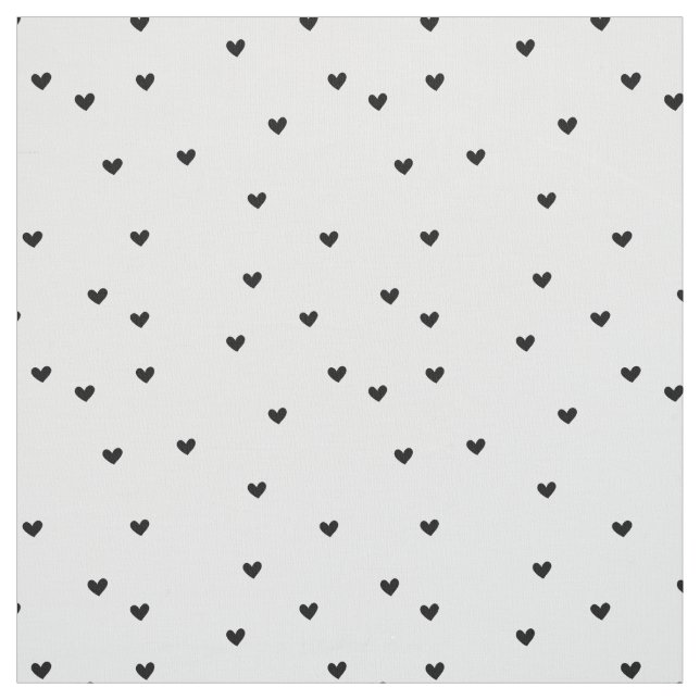 Little Black Hearts Fabric (Swatch)