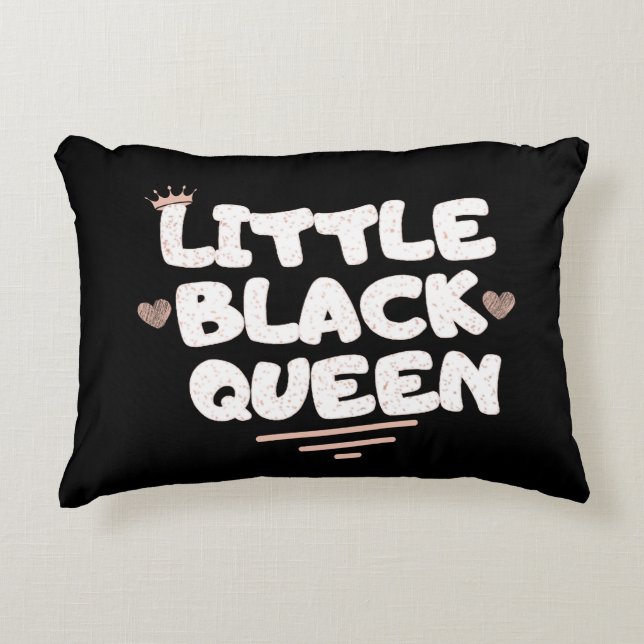 Little Black Queen Accent Pillow (Front)