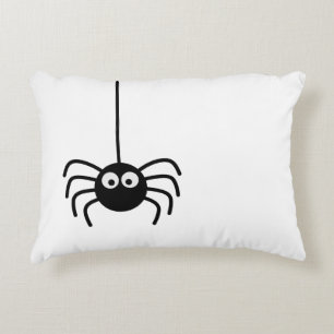 Little black spider accent pillow