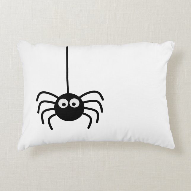 Little black spider accent pillow (Front)