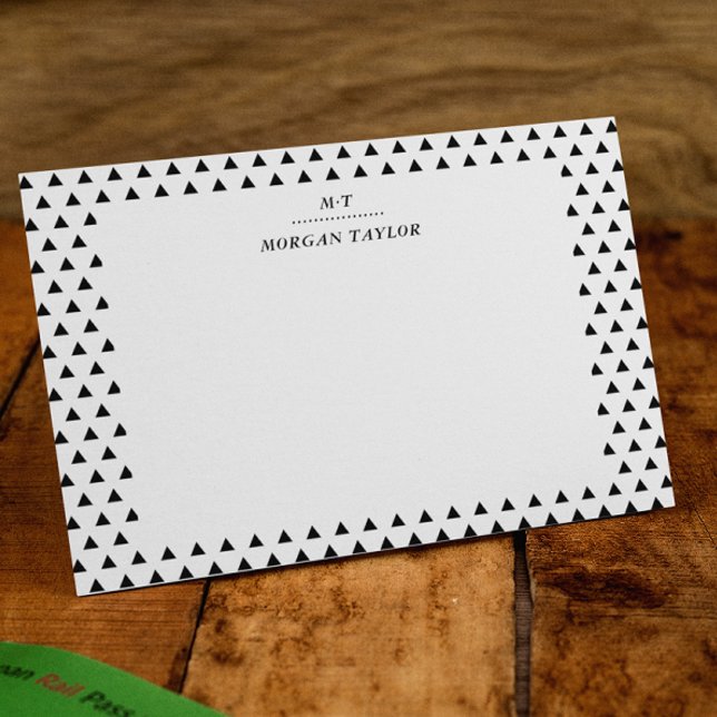 Little Black Triangles Personalized Note Cards (Creator Uploaded)