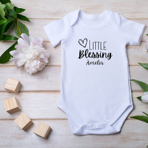 Little Blessing Personalized Name  Baby Bodysuit