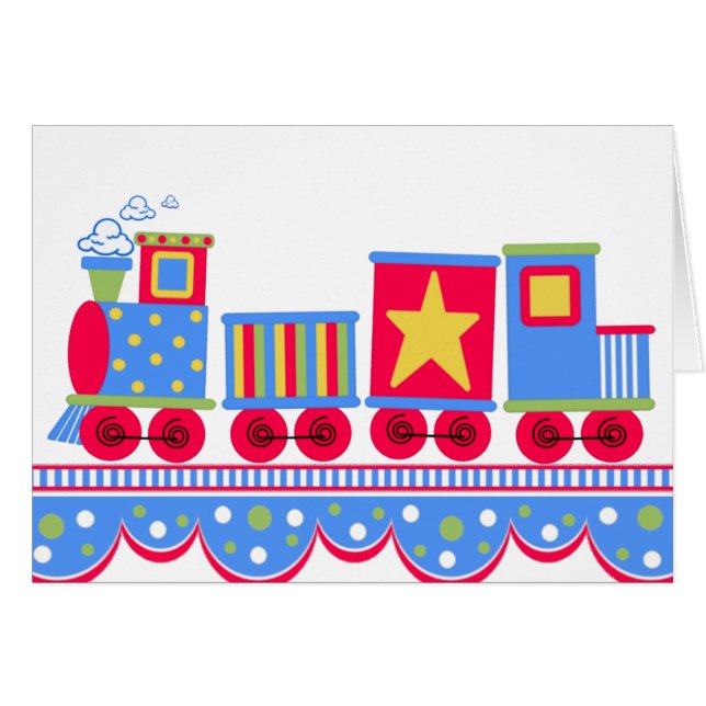 Little Blue and Red Train (Front Horizontal)