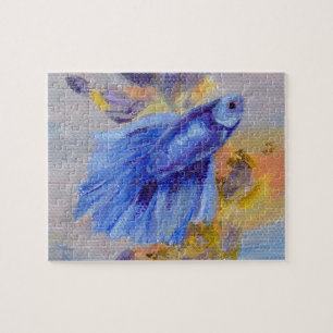 Little Blue Betta Fish Jigsaw Puzzle