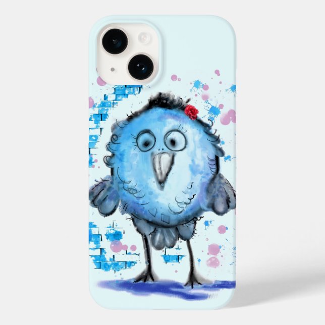 Little Blue Bird Funny coque iphone (Verso)