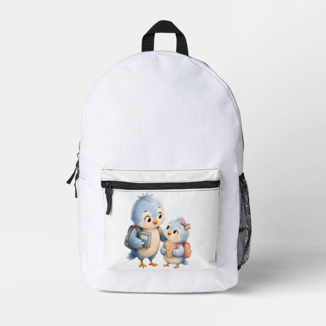 Little Blue Birds Everyday Backpack (Front)