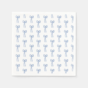 Little Blue Bow Paper Napkin