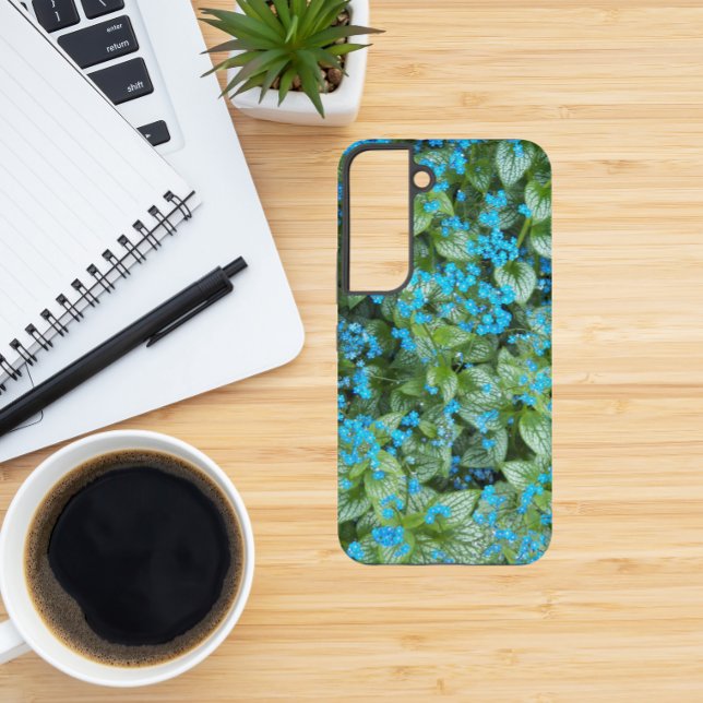 Little Blue Brunnera Flowers Floral Samsung Galaxy S22 Case (In Situ)