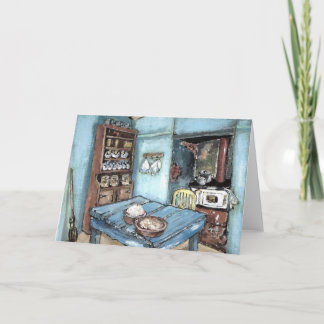 Little Blue Country Kitchen Card
