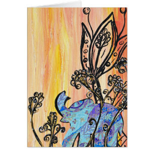 Little Blue Elephant Card