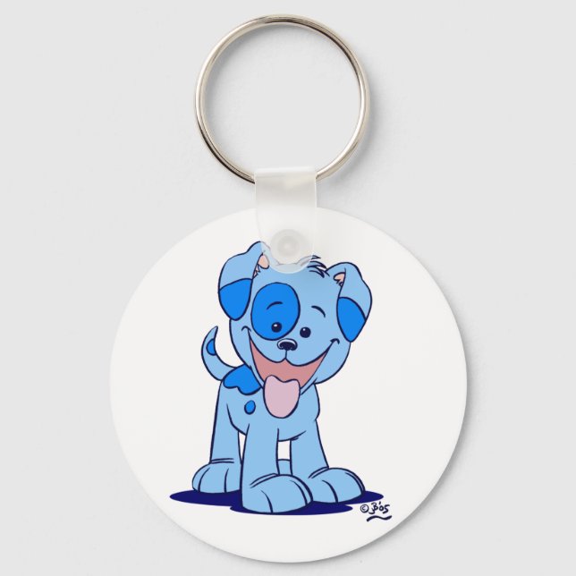 Little blue puppy keychain (Front)