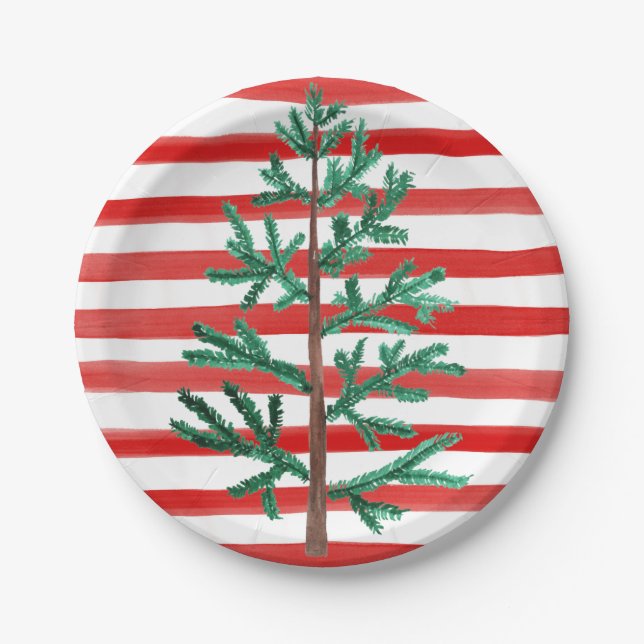 Little Blue Truck Themed Christmas Tree Paper Plate (Front)