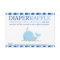 Little Blue Whale Baby Shower Diaper Raffle Card
