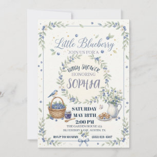 Little Blueberry Baby Shower Invitation