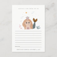 Little Blush Mermaid  Advise For Mum Baby Shower
