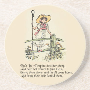 Little Bo Peep art print drawing illustration Coaster