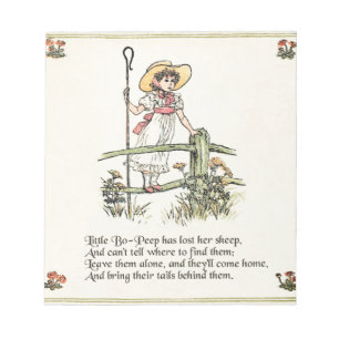 Little Bo Peep art print drawing illustration Notepad