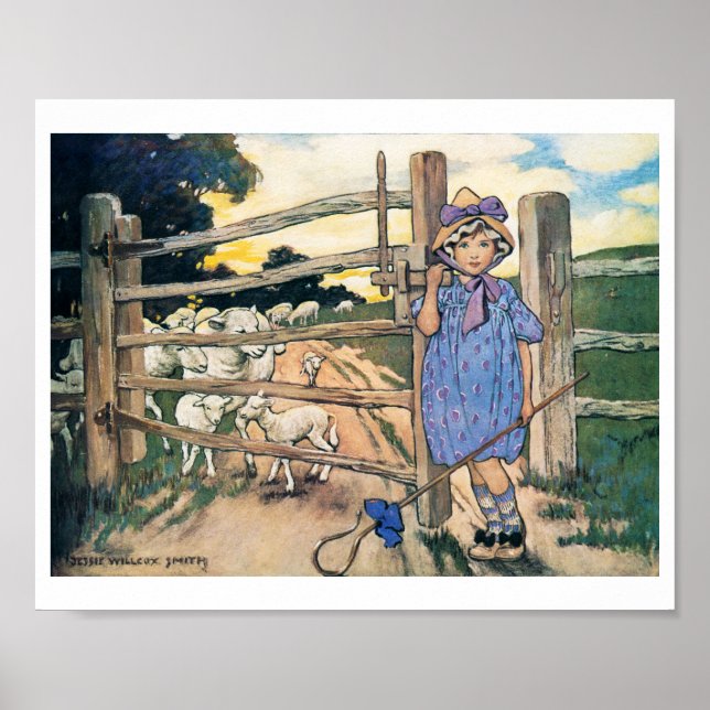 Little Bo-Peep, Jessie Willcox Smith Poster (Front)