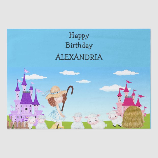 Little Bo Peep New Fun Kids Fab Amazing Tissue Paper (Front)