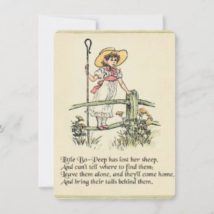 Little Bo Peep Nursery Rhyme Invitation