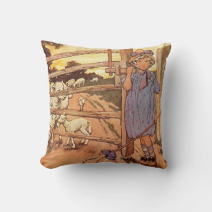 Little Bo-Peep Nursery Rhyme Square Pillow